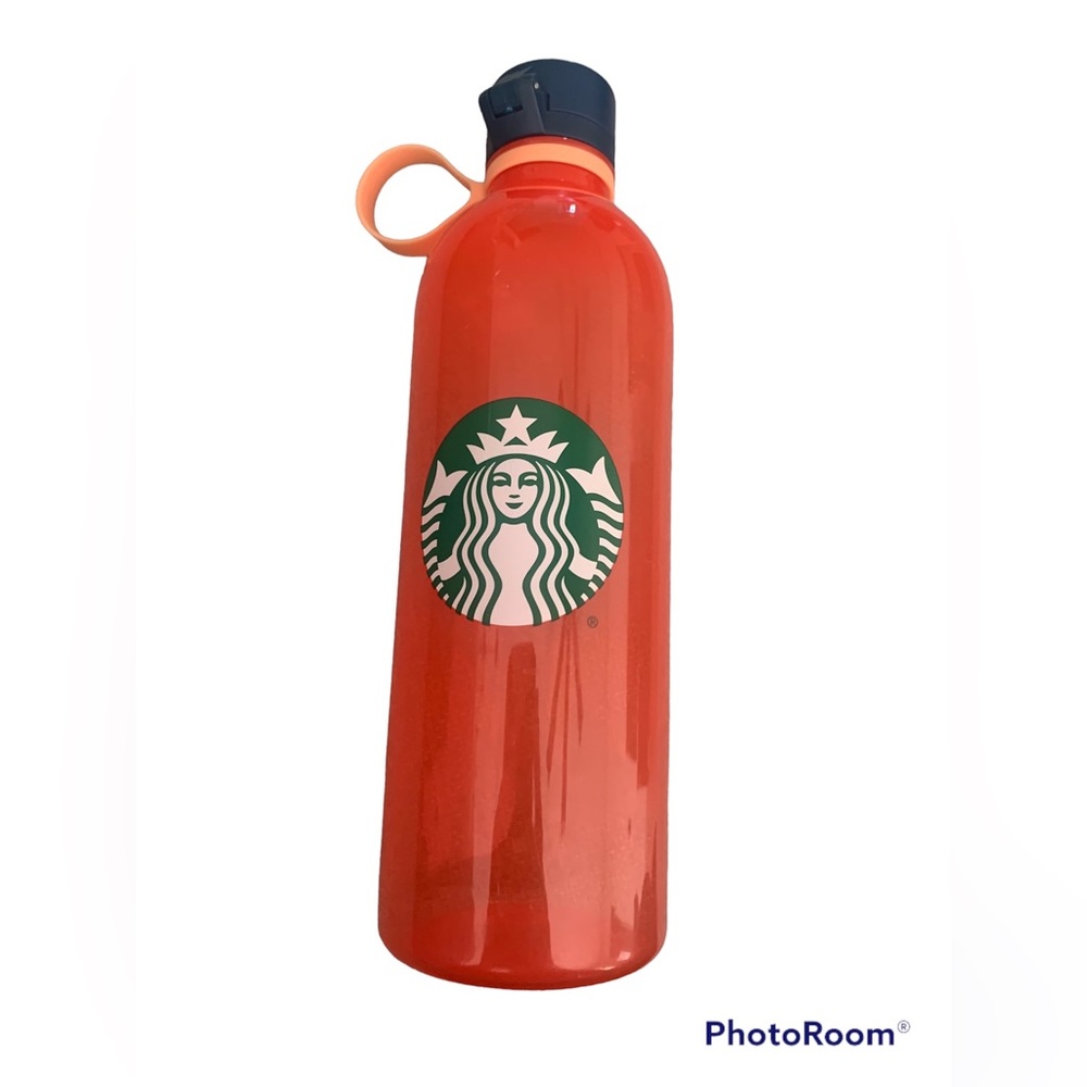 Starbucks Orange Water Cold Drink Bottle Plastic 24 Oz Limited Edition